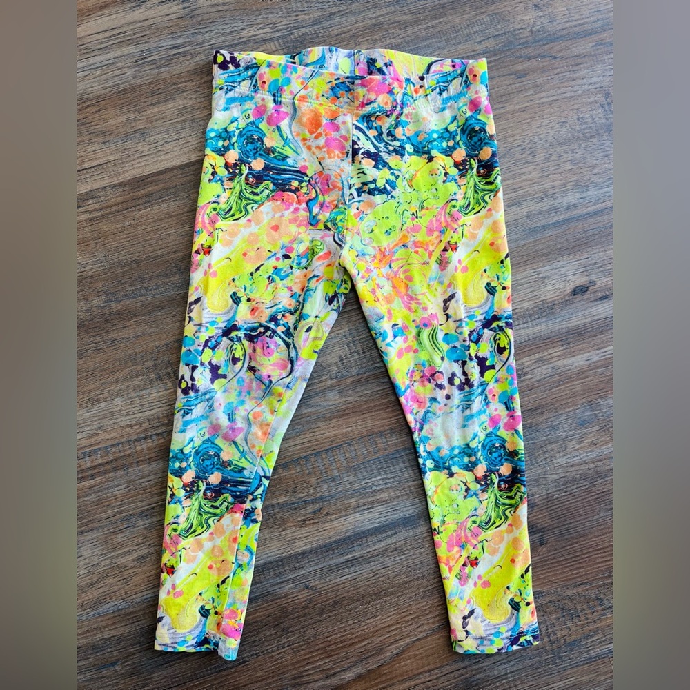 Next Direct Kids Bright Marble Printed Leggings Size 4
